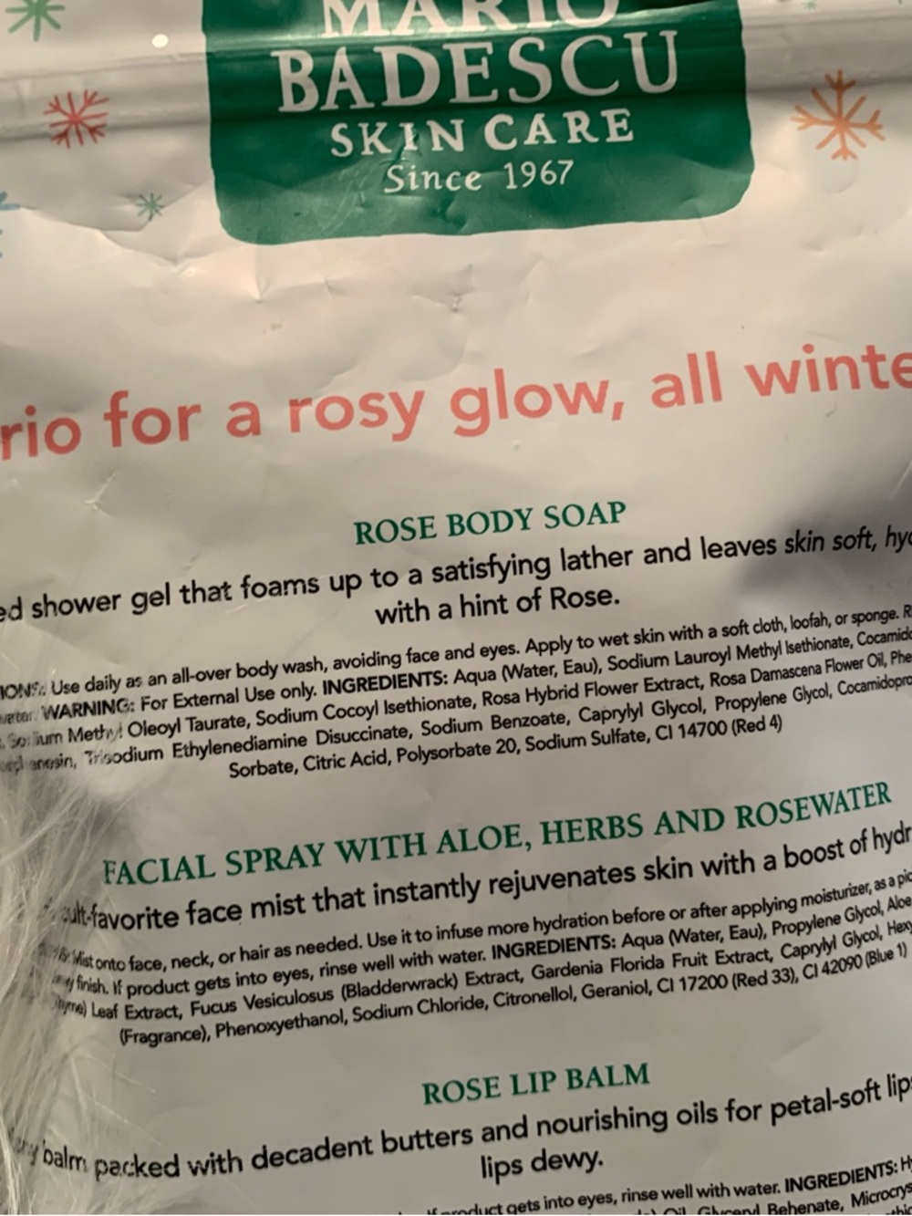 MARIO BADESCU (3) piece Rose Essentials skin Care set NIB (unopened) - Picture 6 of 10